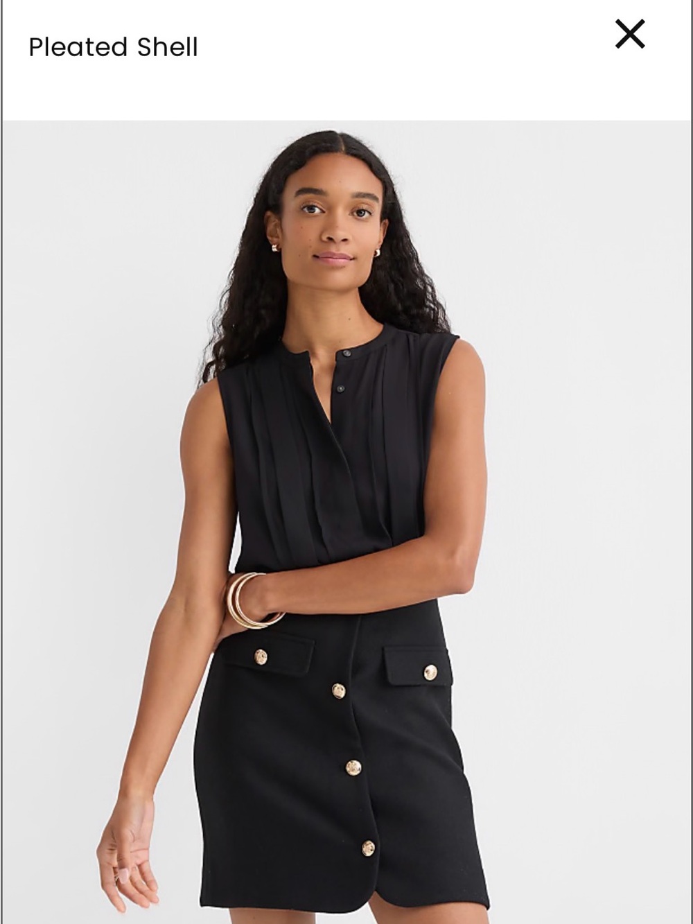 NWT LOFT Black Sleeveless Blouse